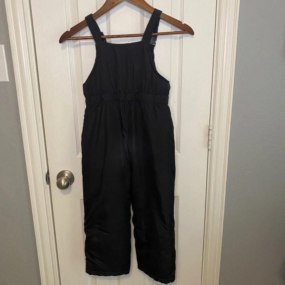 OshKosh Bgosh Kids Large 7 Black Insulated Snow Bib Overalls‎ Ski Pants
